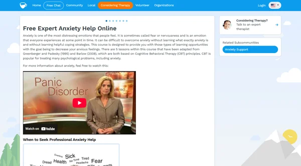 7 Cups Online Support