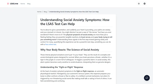 Understanding Social Anxiety Symptoms: How the LSAS Test Can Help