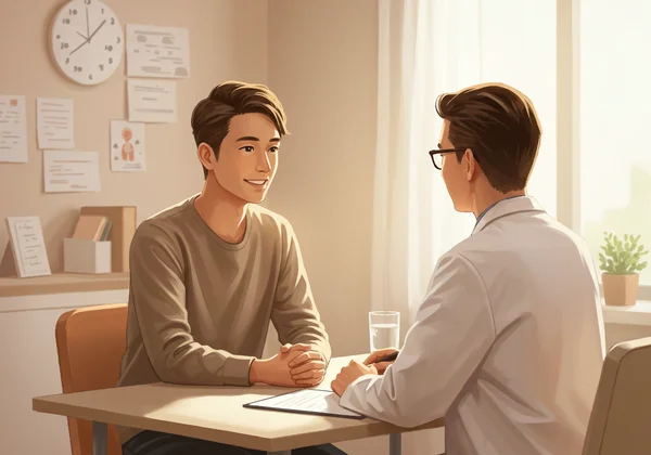 Person feeling empowered to discuss anxiety with a doctor