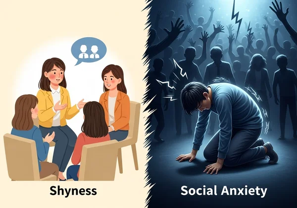 Comparación de la timidez y la ansiedad social para mayor claridad