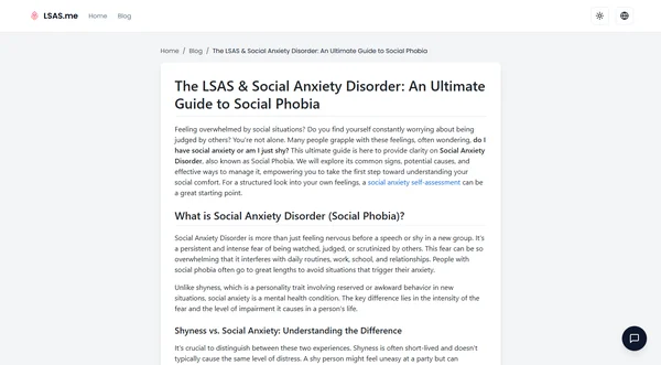 El LSAS y el Trastorno de Ansiedad Social: Una Guía Definitiva para la Fobia Social